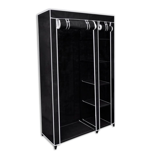 Folding Wardrobe Black 43" x 18" x 69"