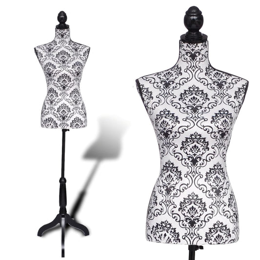 Ladies Bust Display Black White