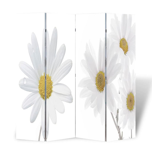 Folding Room Divider 63"x66.9" Flower