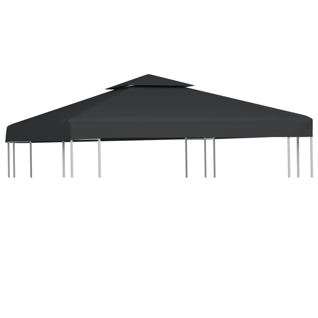 Gazebo Cover Canopy Replacement 9.14 oz/yd² Dark Gray 10'x10'