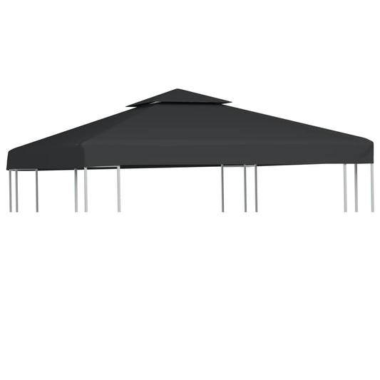 Gazebo Cover Canopy Replacement 9.14 oz/yd² Dark Gray 10'x10'