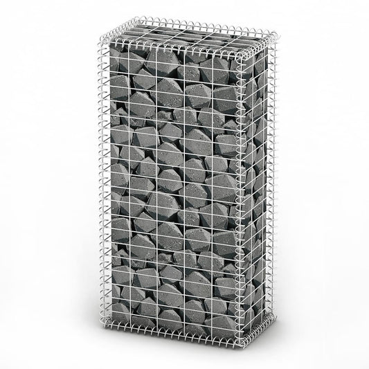 Gabion Basket with Lids Galvanized Wire 39.4"x19.7"x11.8"