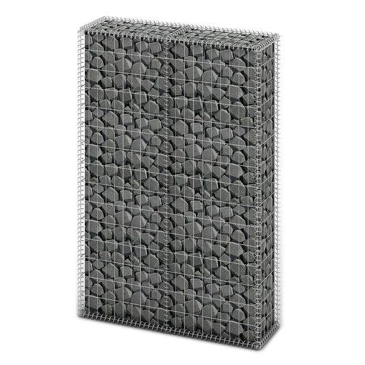 Gabion Basket with Lids Galvanized Wire 59.1"x39.4"x11.8"
