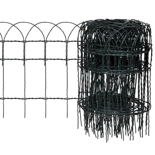 Garden Border Fence Powder-coated Iron 32.8'x1.3'