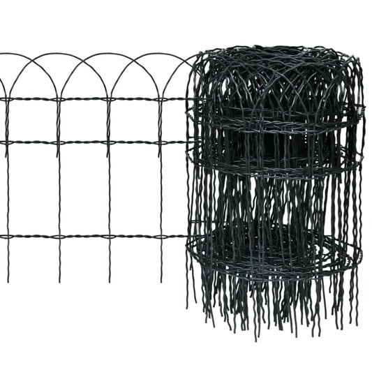 Garden Border Fence Powder-coated Iron 82'x1.3'