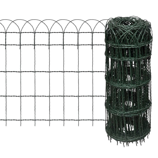 Garden Border Fence Powder-coated Iron 32.8'x2.1'