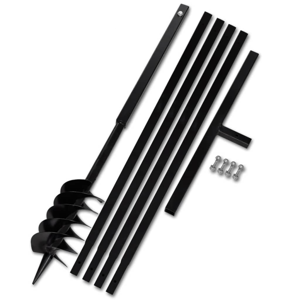 Ground Drill Handle 4.72" with Extension Tube 16'4" Steel