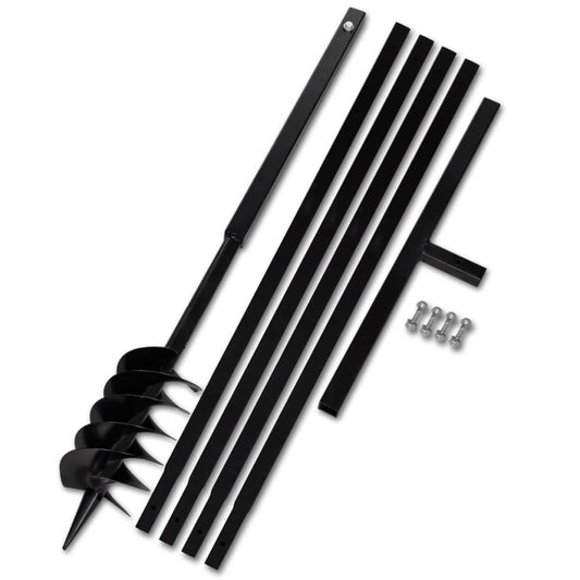 Ground Drill Handle 4.72" with Extension Tube 16'4" Steel