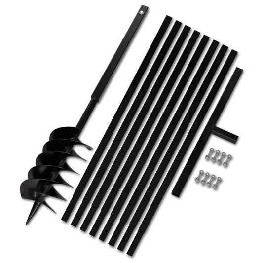 Ground Drill Handle 5.9" with Extension Tube 29'6" Steel