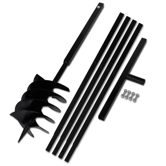 Ground Drill Handle 7.87" with Extension Tube 16'4" Steel