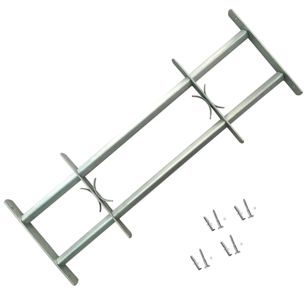 Adjustable Security Grille for Windows with 2 Crossbars 19.7"-25.6"