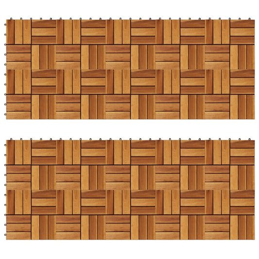 Decking Tiles 11.8"x11.8" Acacia Set of 20