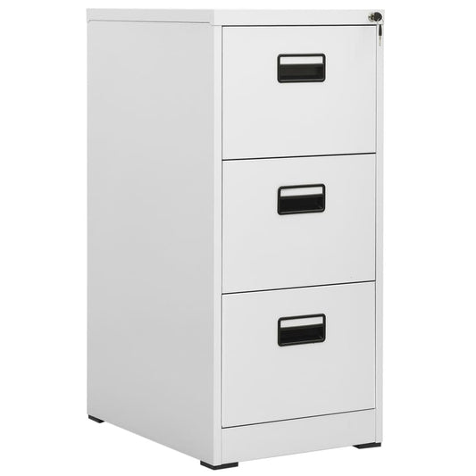 Filing Cabinet Light Gray 18.1"x24.4"x40.4" Steel