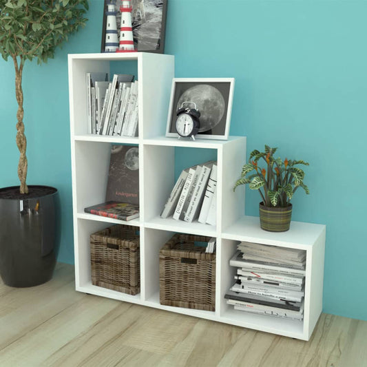 Staircase Bookcase/Display Shelf 42.1" White