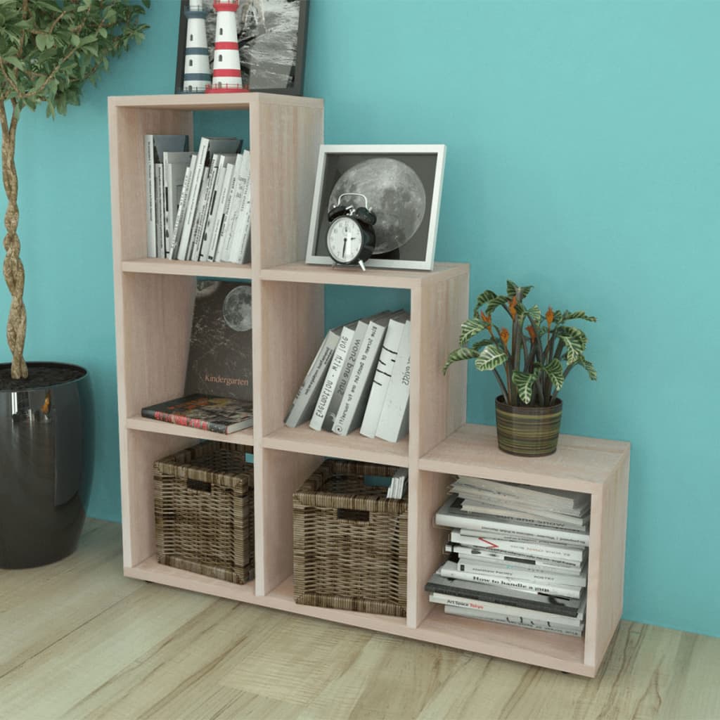 Staircase Bookcase/Display Shelf 42.1" Oak