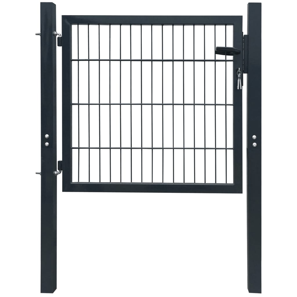 Fence Gate Steel Anthracite 41.3"x59.1"