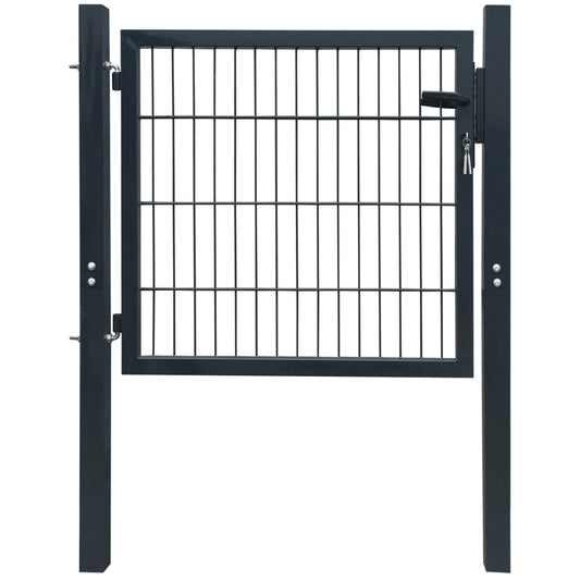 Fence Gate Steel Anthracite 41.3"x59.1"