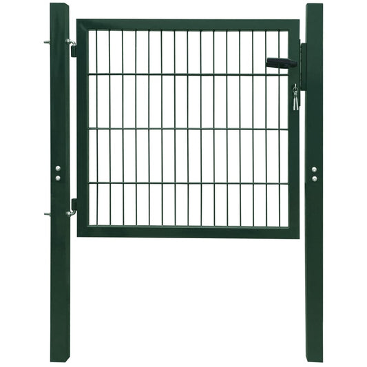 Fence Gate Steel Green 41.3"x59.1"
