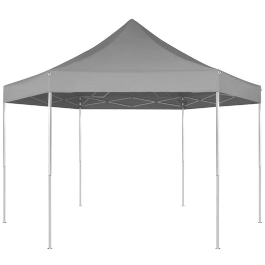 Hexagonal Pop-Up Foldable Marquee Gray 11.8'x10.2'