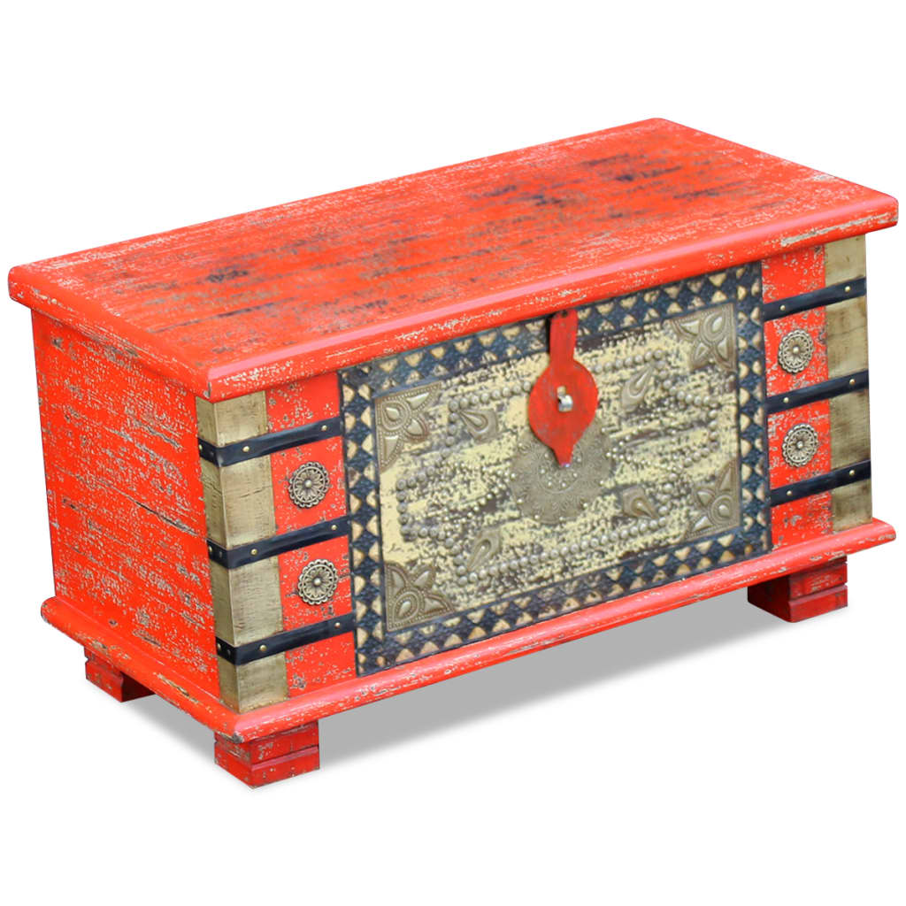 Storage Chest Red Mango Wood 31.5"x15.7"x17.7"