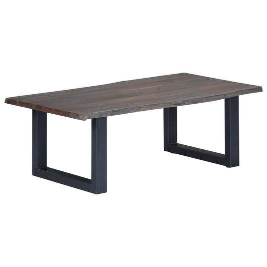 Coffee Table with Live Edges Gray 45.3"x23.6"x15.7"