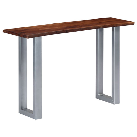 Console Table 45.3"x13.8"x29.9" Solid Aacia Wood and Iron