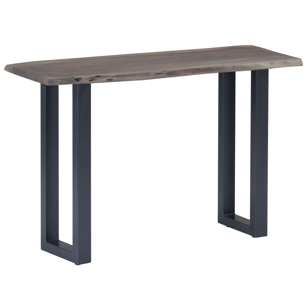 Console Table Gray 45.3"x13.8"x29.9" Solid Acacia Wood and Iron