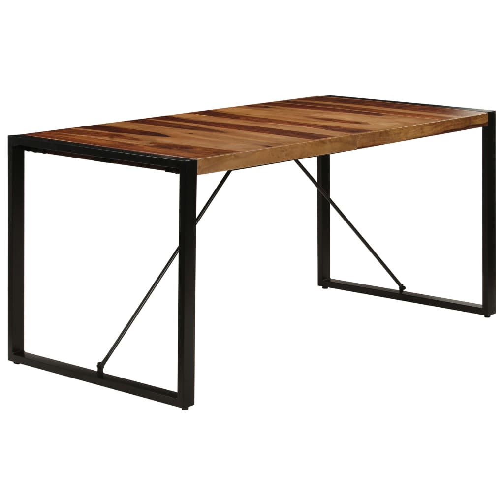 Dining Table 63"x31.5"x29.5" Solid Sheesham Wood