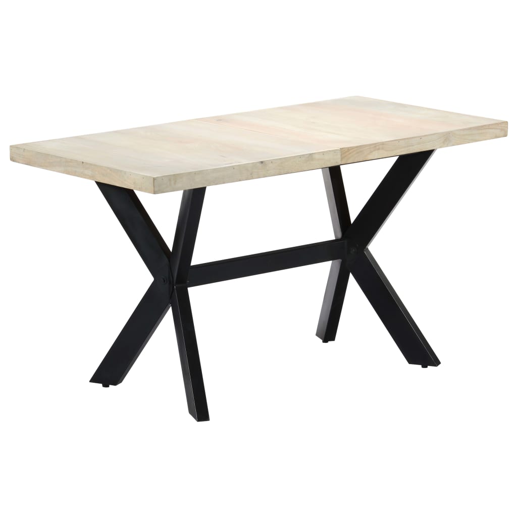 Dining Table 55.1"x27.6"x29.5" Solid Bleached Mango Wood