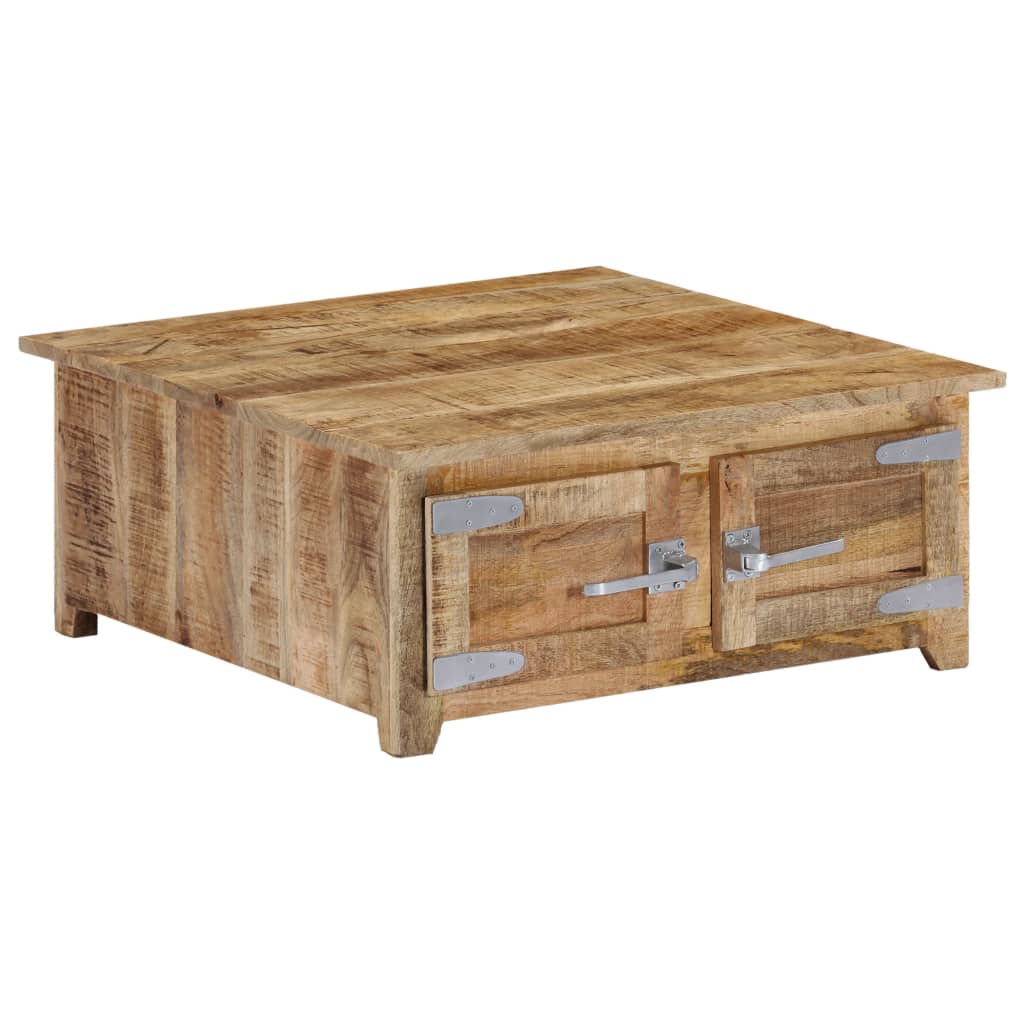 Coffee Table 27.6"x27.6"x11.8" Solid Mango Wood