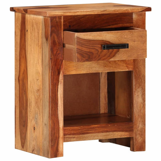 Nightstand 15.7"x11.8"x19.6" Solid Sheesham Wood