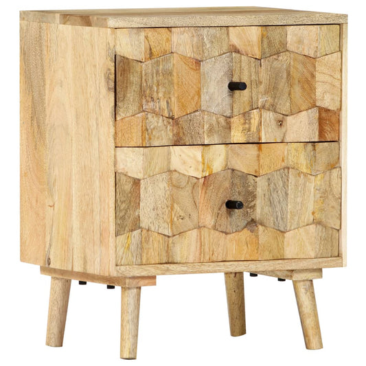 Bedside Cabinet 15.7"x11.8"x19.7" Solid Mango Wood