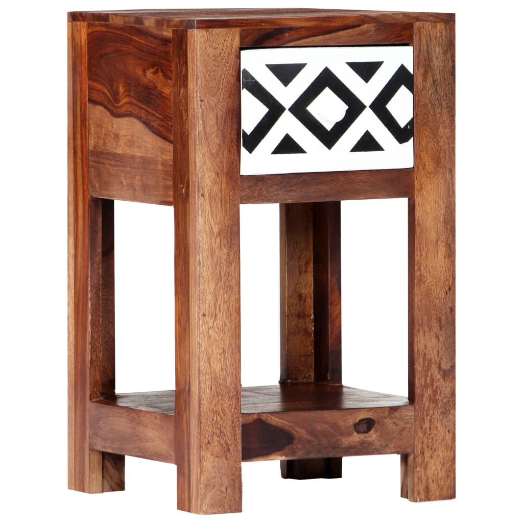 Bedside Cabinet 11.8"x11.8"x19.6" Solid Sheesham Wood