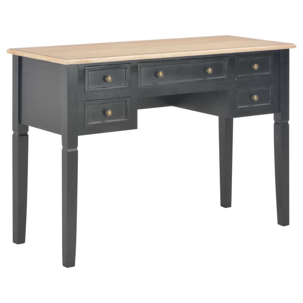 Writing Desk Black 43.1"x17.7"x30.5" Wood