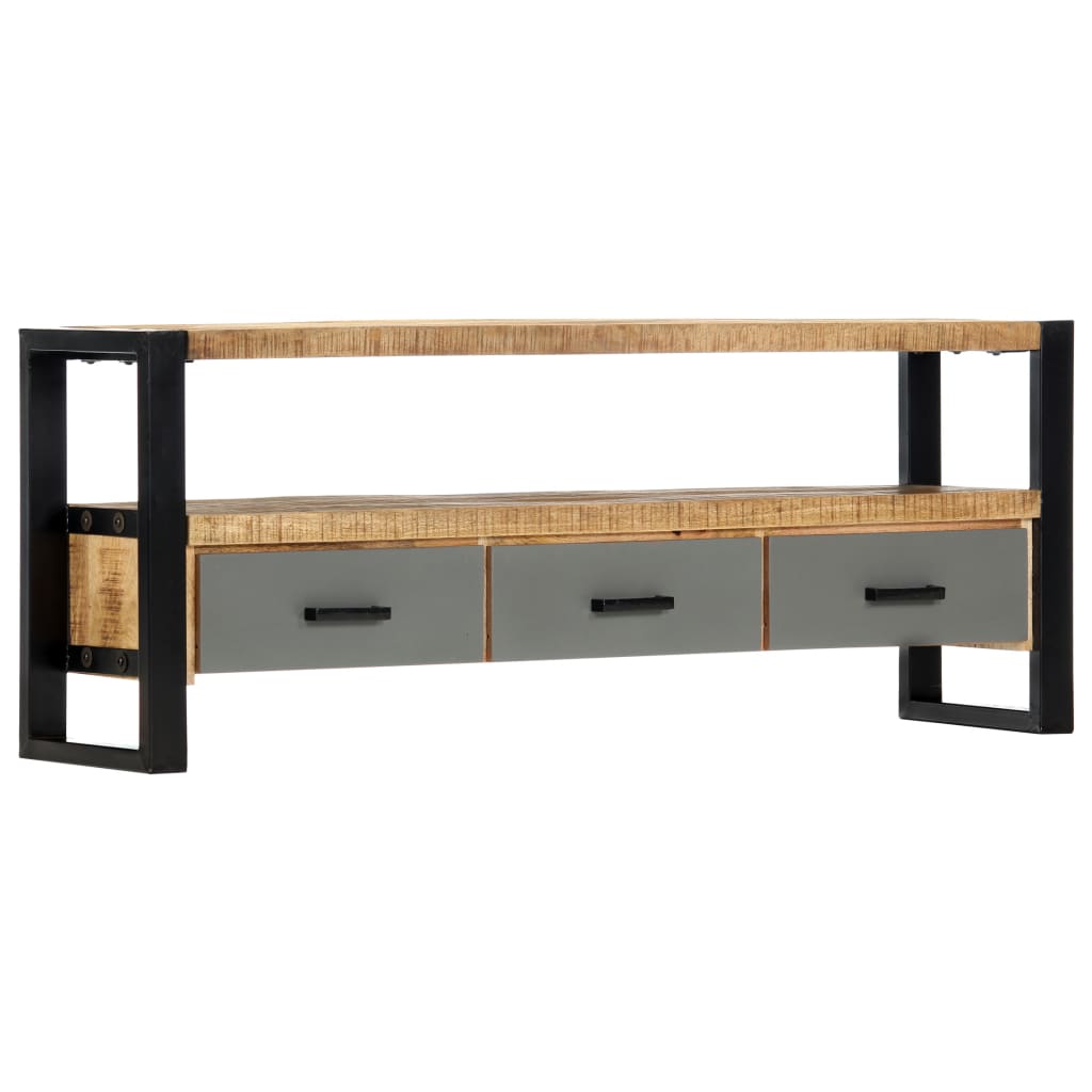 TV Cabinet 51.2"x11.8"x19.7" Solid Mango Wood