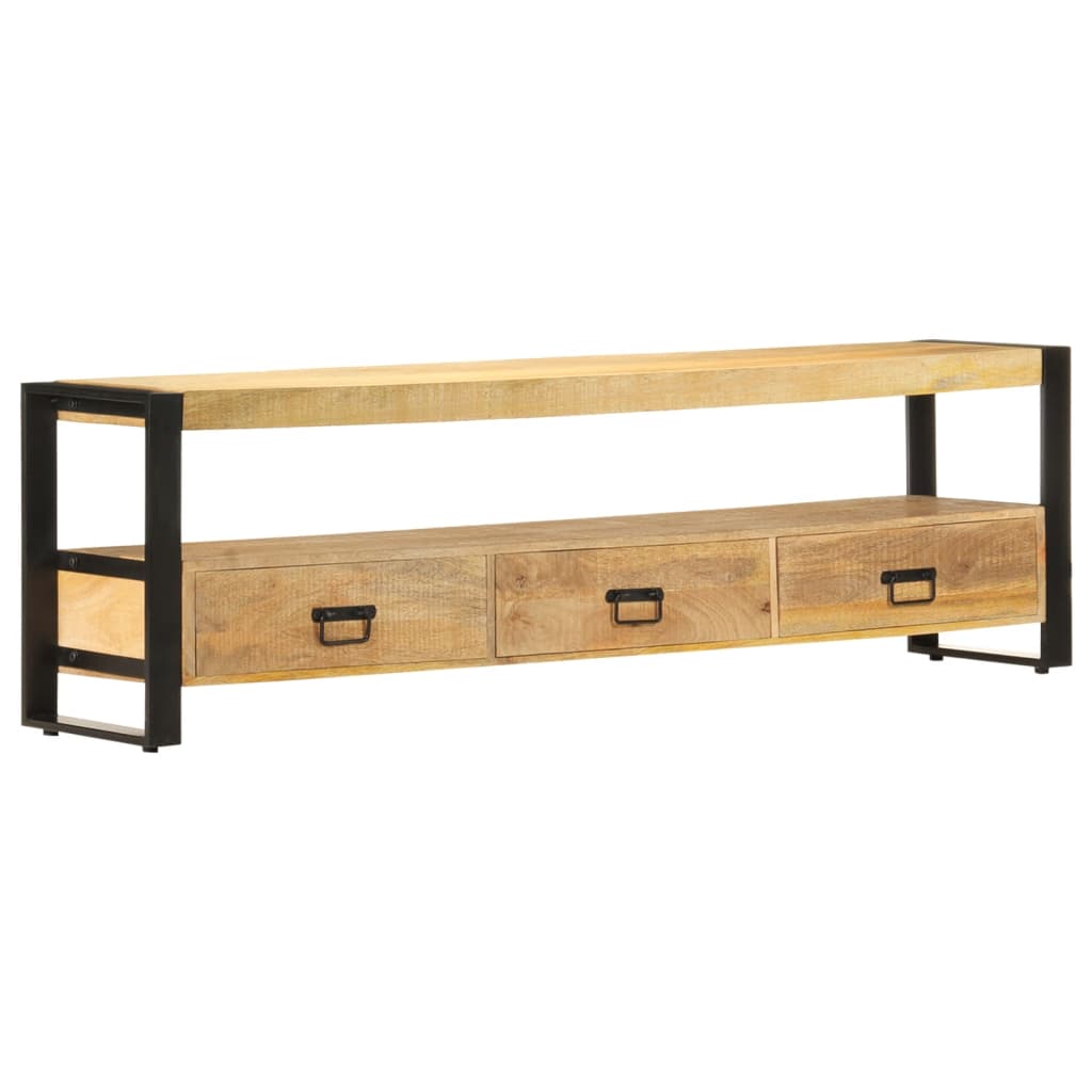 TV Cabinet 59.1"x11.8"x17.7" Solid Mango Wood