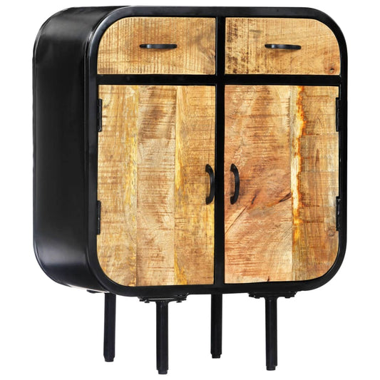 Sideboard 23.6"x11.8"x29.5" Solid Mango Wood and Iron