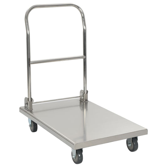 Platform Wagon Silver 32.3"x20.9"x33.9" Stainless Steel