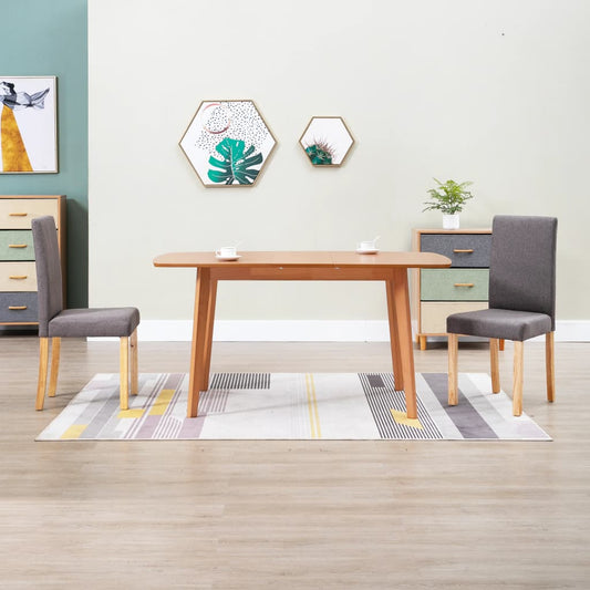 Dining Chairs 2 pcs Taupe Fabric