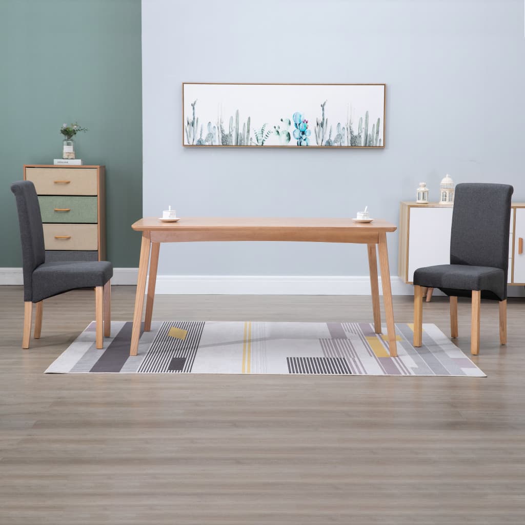 Dining Chairs 2 pcs Gray Fabric