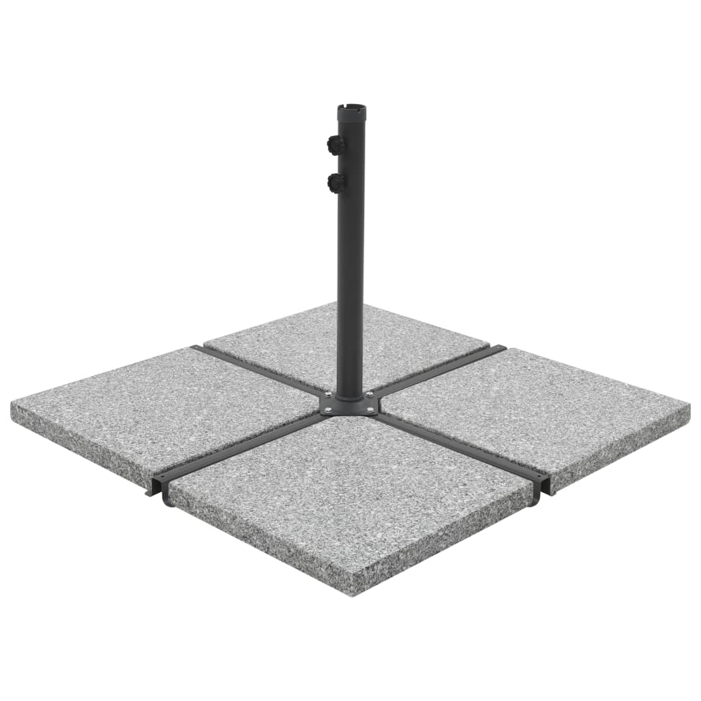 Umbrella Weight Plates 4 pcs Gray Granite Square 220.5 lb