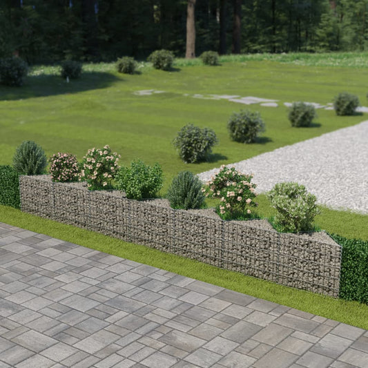 Gabion Wall Galvanized Steel 177.2"x11.8"x19.7"