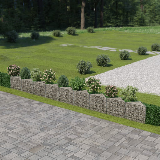 Gabion Wall Galvanized Steel 248"x11.8"x19.7"