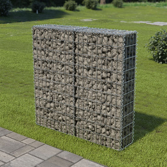 Gabion Wall with Covers Galvanized Steel 39.4"x7.87"x39.4"