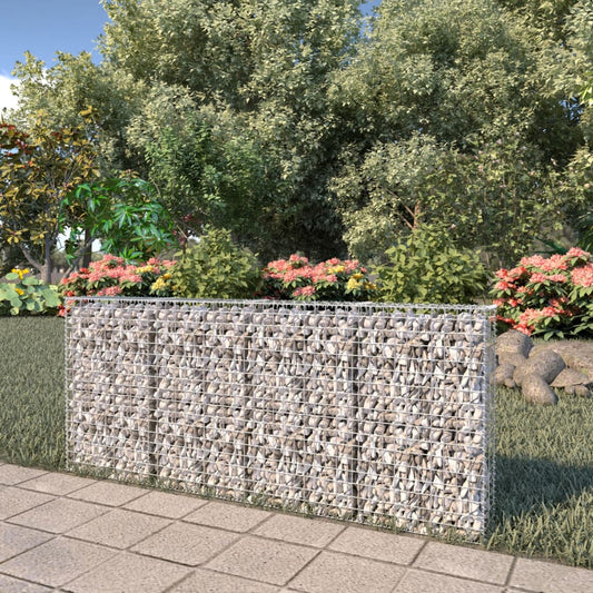 Gabion Wall with Covers Galvanized Steel 78.7"x7.87"x33.5"