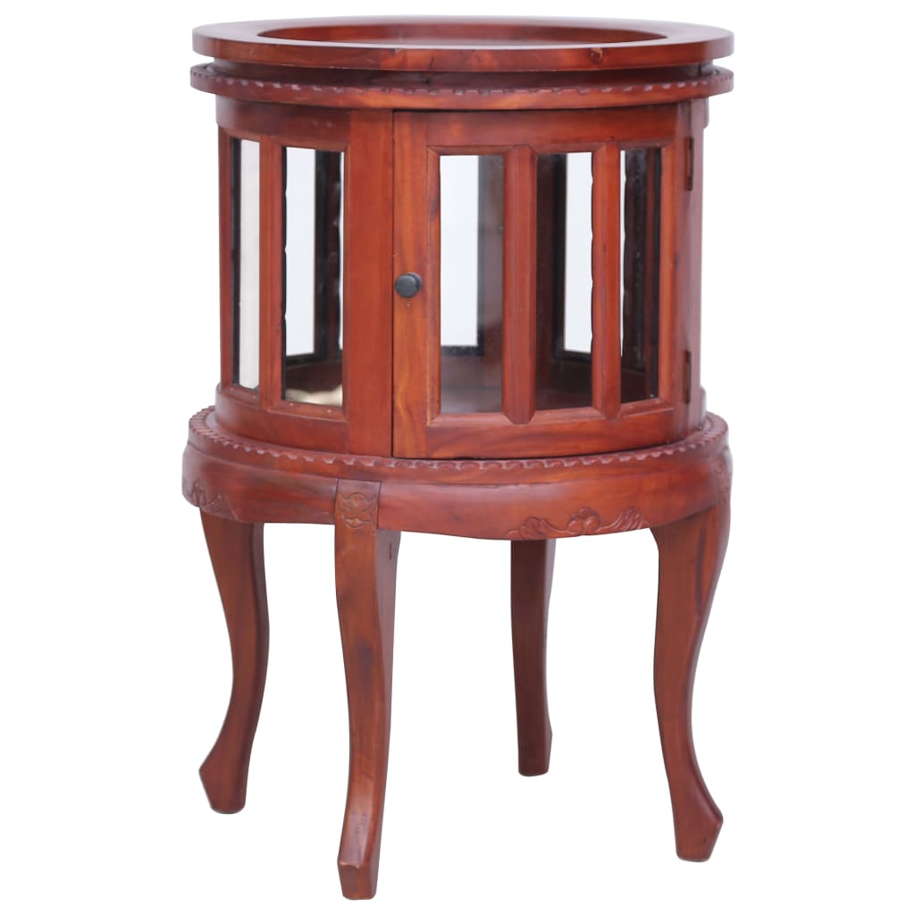 Vitrine Cabinet Brown 19.7"x19.7"x29.9" Solid Mahogany Wood
