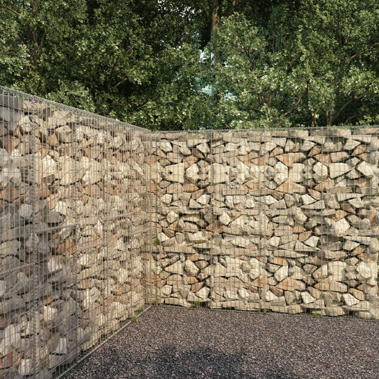 Gabion Wall with Cover Galvanized Steel 118.1"x19.7"x78.7"