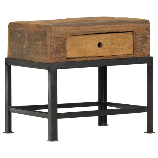 Bedside Cabinet 15.7"x13.8"x15.7" Solid Reclaimed Wood