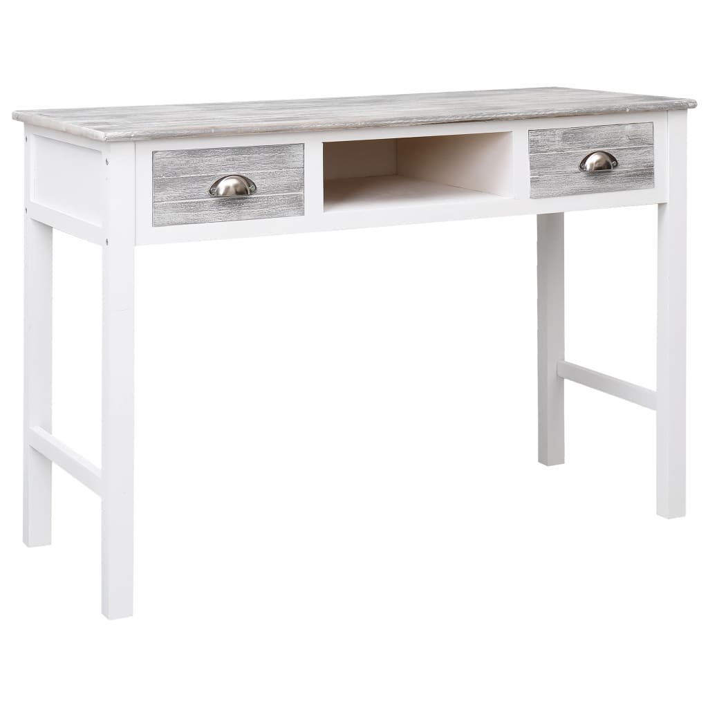 Writing Desk Gray 43.3"x17.7"x29.9" Wood