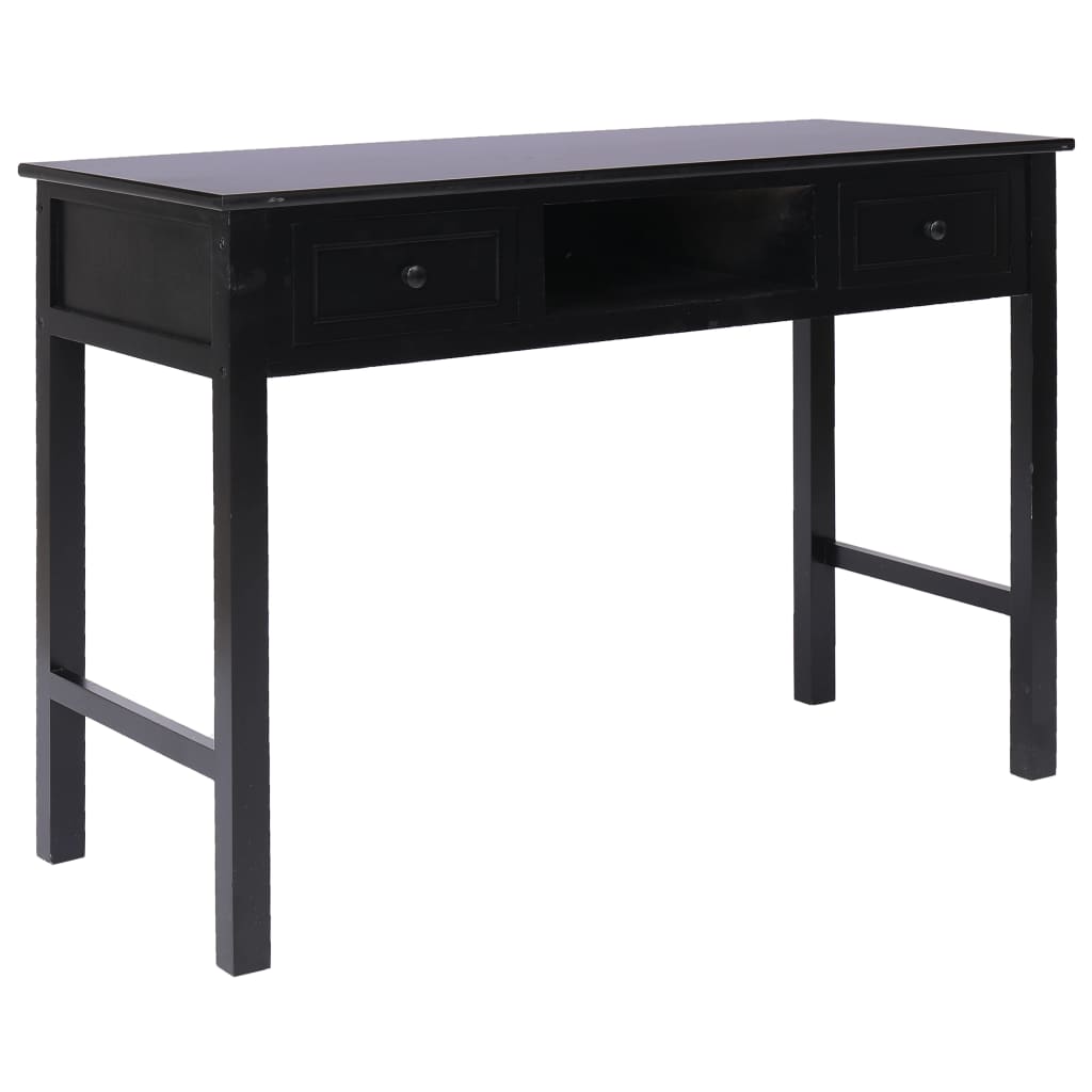 Writing Desk Black 43.3"x17.7"x29.9" Wood